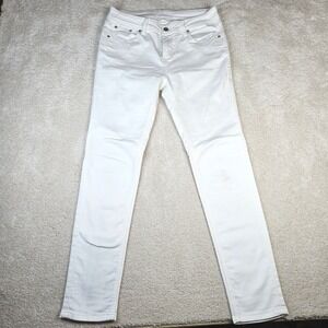 Women's Grace in LA White Denim Jeans Women's Size 28 Straight Leg‎ Casual Pants